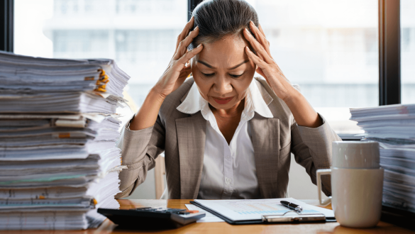 A self-employed person split into employee and employer halves, each pouring gold coins into one retirement jar to show solo 401k dual contributions.
