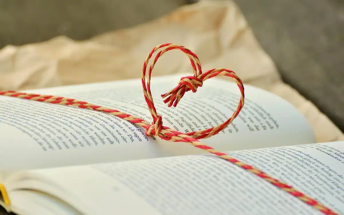 Pages d'un roman ouvertes et un carnet pour prendre des notes